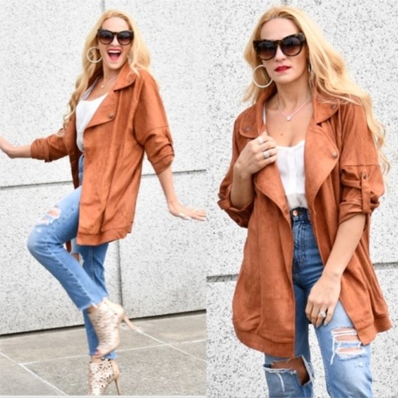 MODA ME COUTURE Tops - EMILLIE Jacket -Faux Suede